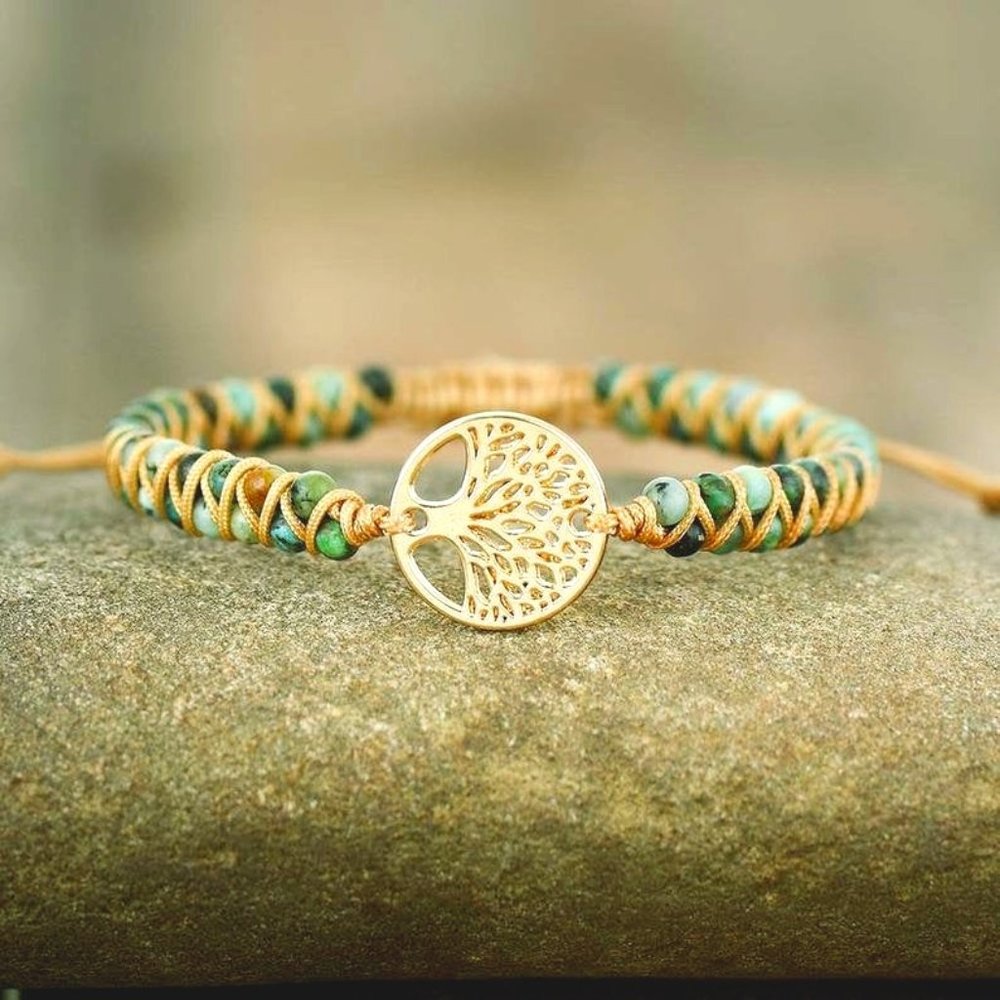 Tree Of Life Bracelet,African Turqouise Bead
